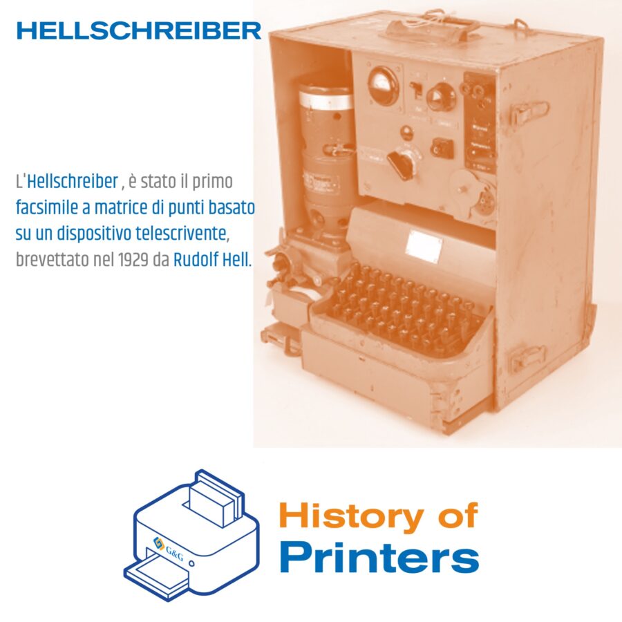 Hellschreiber il primo facsimile a matrice di punti basato su un dispositivo telescrivente, brevettato nel 1929