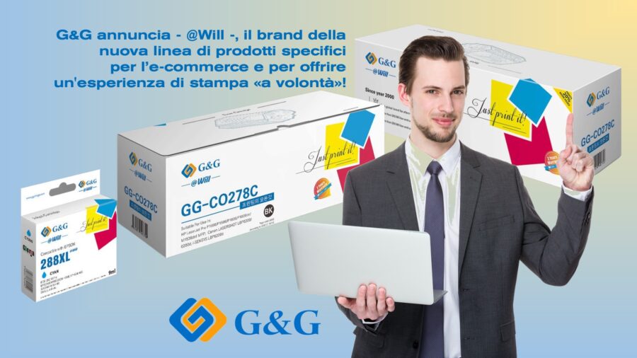 Il marchio G&G @Will della nuova linea di prodotti per un'esperienza di stampa "a volontà"
