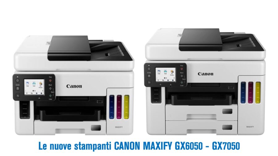 Le nuove stampanti CANON MAXIFY GX6050 - GX7050