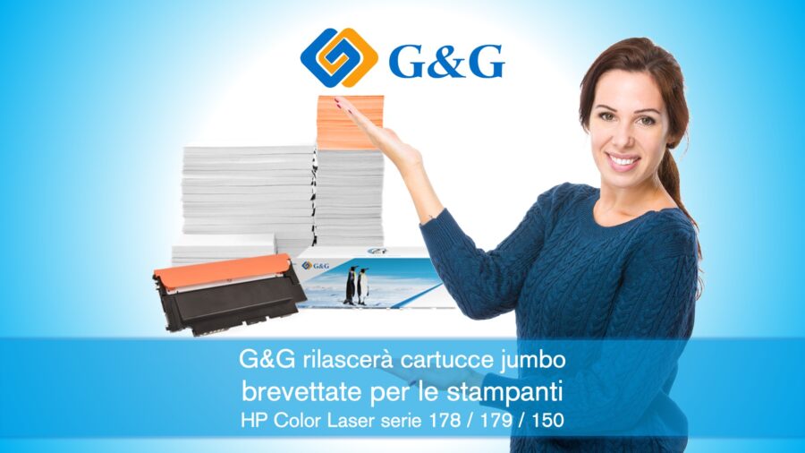 G&G rilascerà cartucce jumbo brevettate jumbo per stampanti HP Color Laser della serie 179/178/150 per soddisfare le esigenze di risparmio sui costi di stampa.