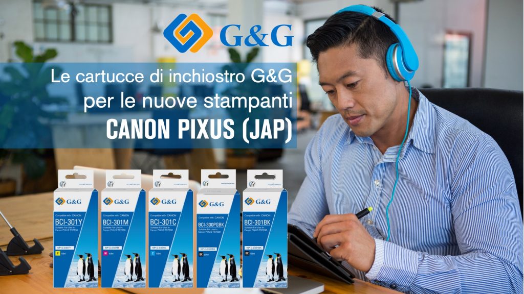 G&G LANCIA LE CARTUCCE DI INCHIOSTRO DI RICAMBIO PER LE NUOVE STAMPANTI CANON PIXUS