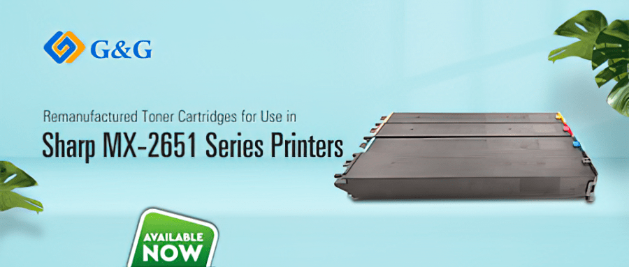 Le cartucce toner rigenerate G&G per l'uso con le stampanti Sharp serie MX-2651 sono già disponibili per l'ordinazione