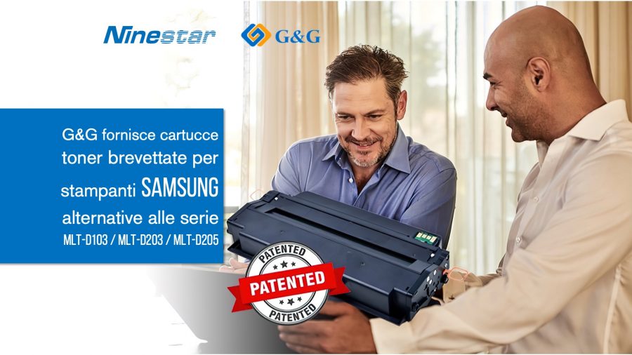 G&G fornisce cartucce toner brevettate per stampanti Samsung alternative alle serie  MLT-D103 / MLT-D203 / MLT-D205