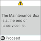 The maintenance Box is at the end of its service life
