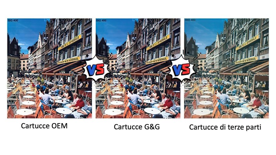 Confronto qualità di stampa Cartucce toner OEM vs Cartucce toner G&G vs Cartucce toner di terze parti