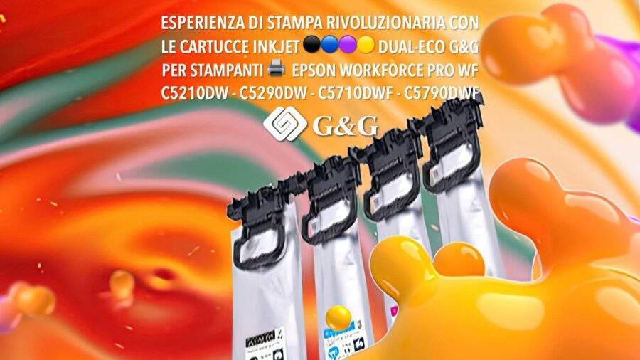 ESPERIENZA DI STAMPA RIVOLUZIONARIA CON LE CARTUCCE INKJET ⚫🔵🟣🟡 DUAL-ECO G&G PER STAMPANTI 🖨️ EPSON WORKFORCE PRO