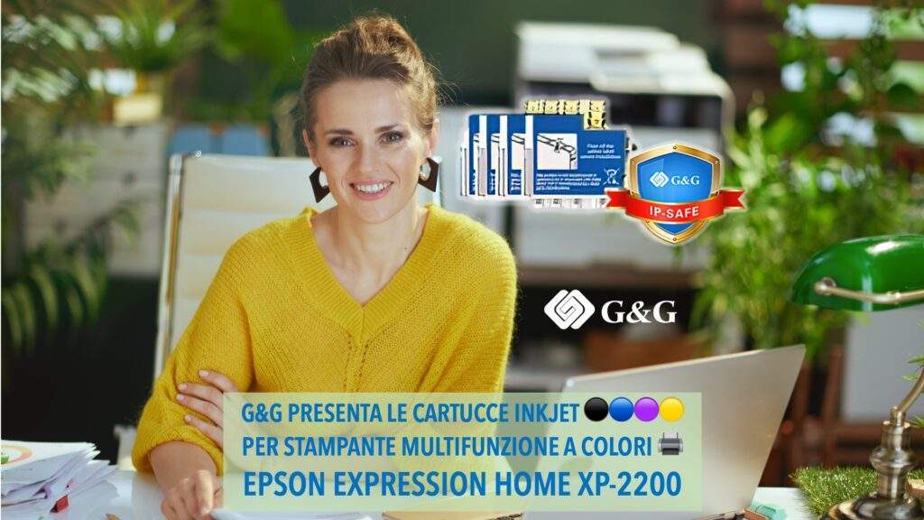 G&G presenta le nuove cartucce inkjet brevettate G&G per la stampante multifunzione Epson Expression Home XP-2200.