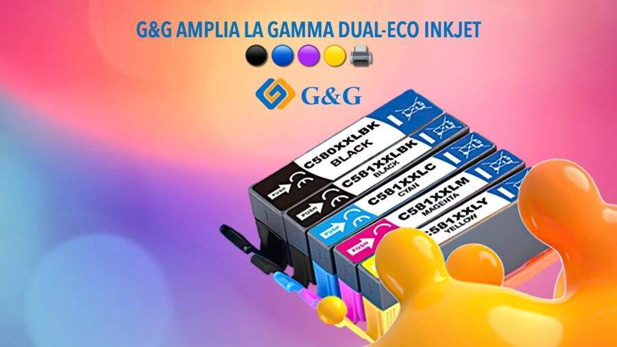 G&G amplia la gamma Dual-Eco Inkjet  ⚫ 🔵 🟣 🟡 🖨️  
