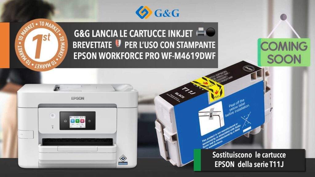 G&G lancia le cartucce d'inchiostro 🖨️⚫️ brevettate 🛡️ per stampanti Epson WorkForce Pro WF-M4619DWF